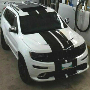 Sticker Decal Stripe kit for Jeep Grand Cherokee Mirror Cover Fender Hood Lift