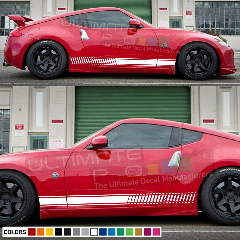 Sticker Decal Stripe Kit for Nissan 370 Z Fairlady Z34 Skirt Spoiler Bumper Lip