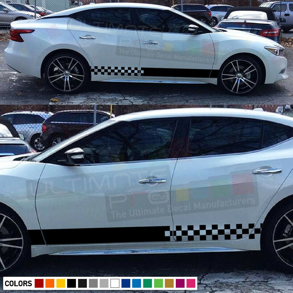 Sticker Decal stripe kit for Nissan Maxima spoiler light racing bonet skirt head