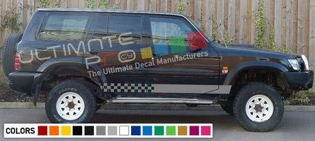 Sticker Decal stripe kit for Nissan Patrol spoiler light racing bonet skirt head