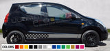 Sticker Decal stripe kit for Nissan Pixo spoiler light racing bonet skirt head