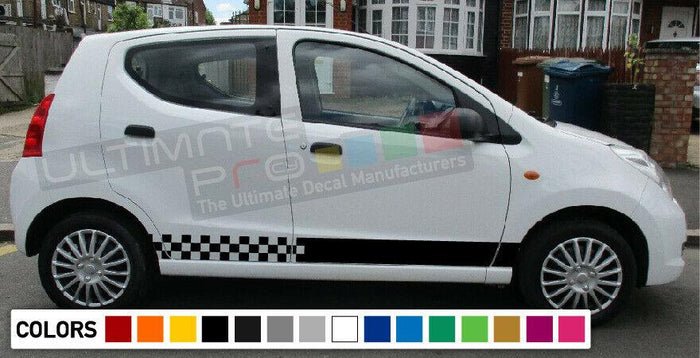 Sticker Decal stripe kit for Nissan Pixo spoiler light racing bonet skirt head