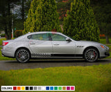 Sticker Decal Stripes Kit for Maserati Quattroporte Skirt Headlight Lip Lamp arm