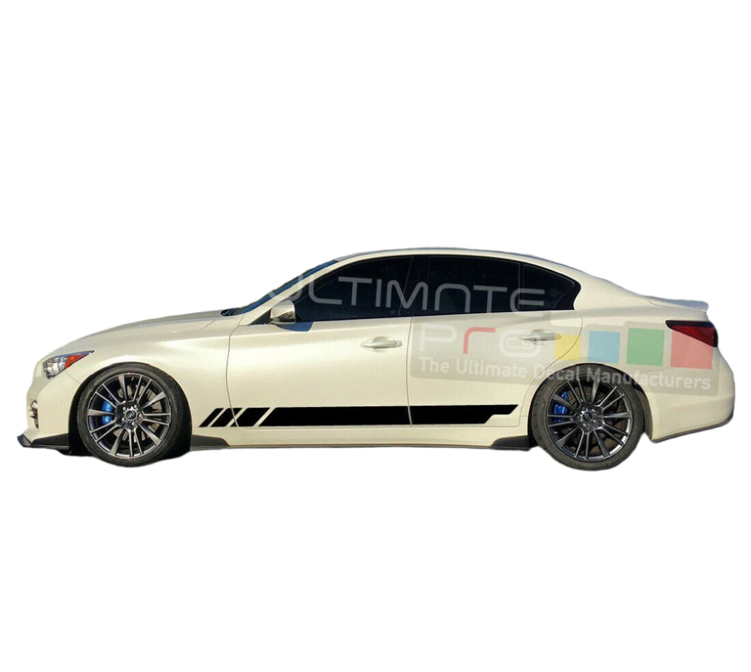 Sticker Decal Vinyl Door Stripes for Infiniti Q50 Skirt body door decals graphics
