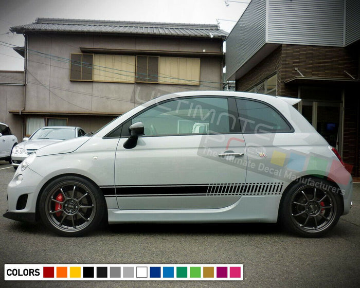 Sticker Decal Vinyl for FIAT 500 ABARTH Lower Side Stripe Kit Sport Race Rally