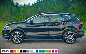 Sticker Decal Vinyl Graphic Side Door Stripes for Nissan Rogue LED Light Skirt