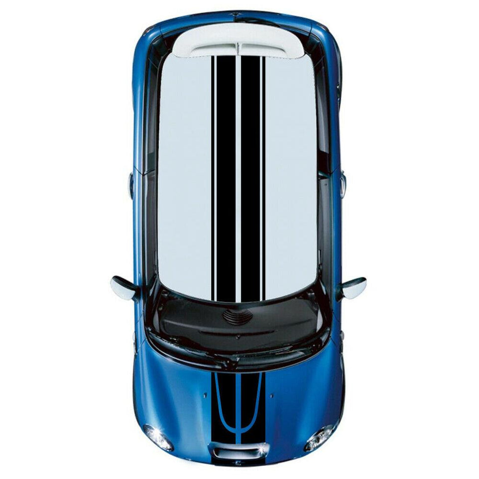 Sticker Decal Vinyl Roof  Hood Stripes for Mini Cooper RS 2011 - 2019 Sport kit