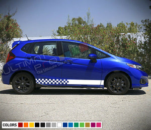 Sticker Decal Vinyl Side Door Stripe for Honda Fit Racing Bumper carbon radio