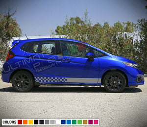 Sticker Decal Vinyl Side Door Stripe for Honda Fit Racing Bumper carbon radio