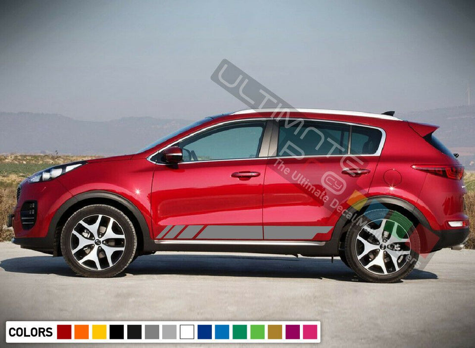 Sticker Decal Vinyl Side Door Stripe for Kia Sportage 2015 - 2018 sport grille