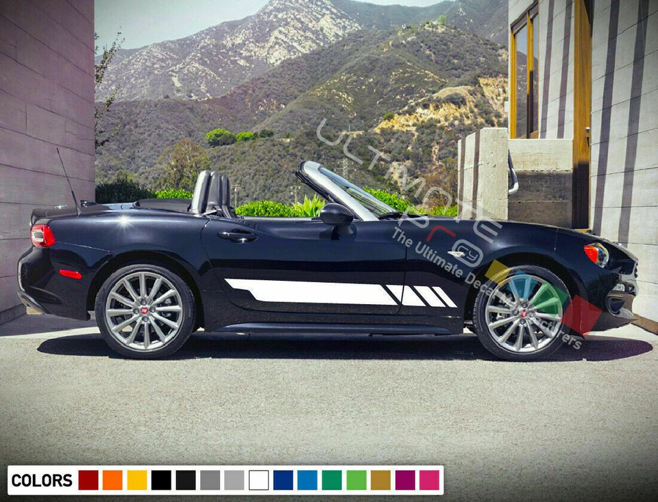 Sticker Decal Vinyl Side Door Stripe Kit for Fiat 124 Spider Sport Grille window