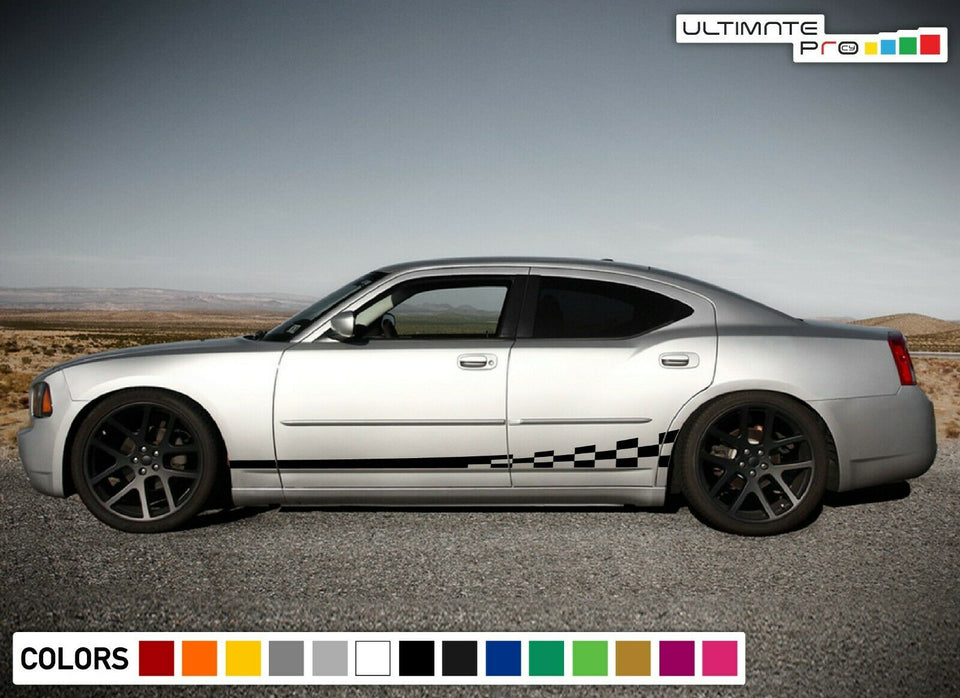 Sticker Decal Vinyl wavy flag Graphic Stripe for Dodge Charger SRT 2012 - 2023