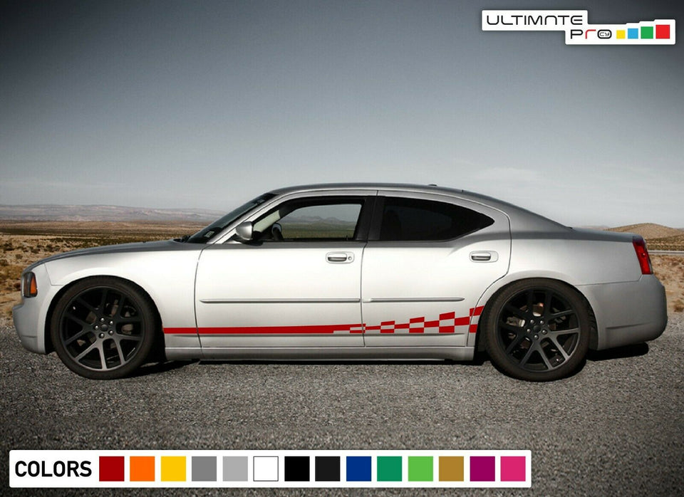 Sticker Decal Vinyl wavy flag Graphic Stripe for Dodge Charger SRT 2012 - 2023