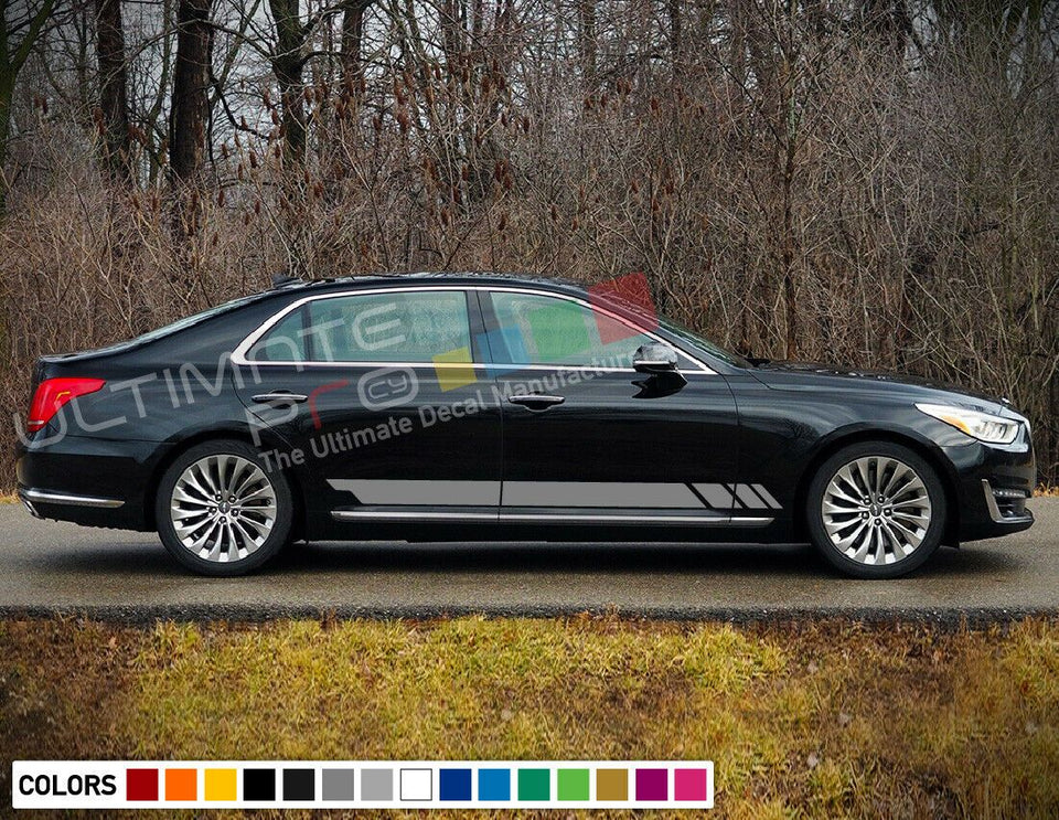 Sticker Decal Vinyl Side Door Stripes for Genesis G90 2017 2018 Bumper Kit skirt