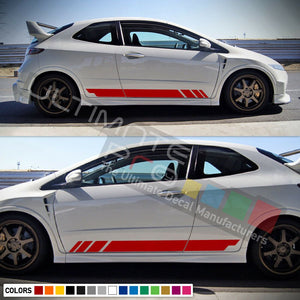 Sticker Decal Vinyl Side Door Stripes for Honda Civic FN2 Sport decals Type R Lip