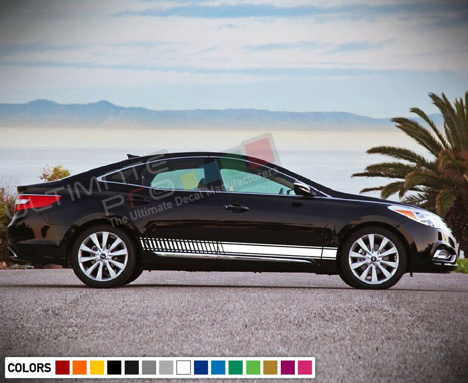 Sticker Decal Vinyl Side Door Stripes for Hyundai Azera sport 2017 rims grille