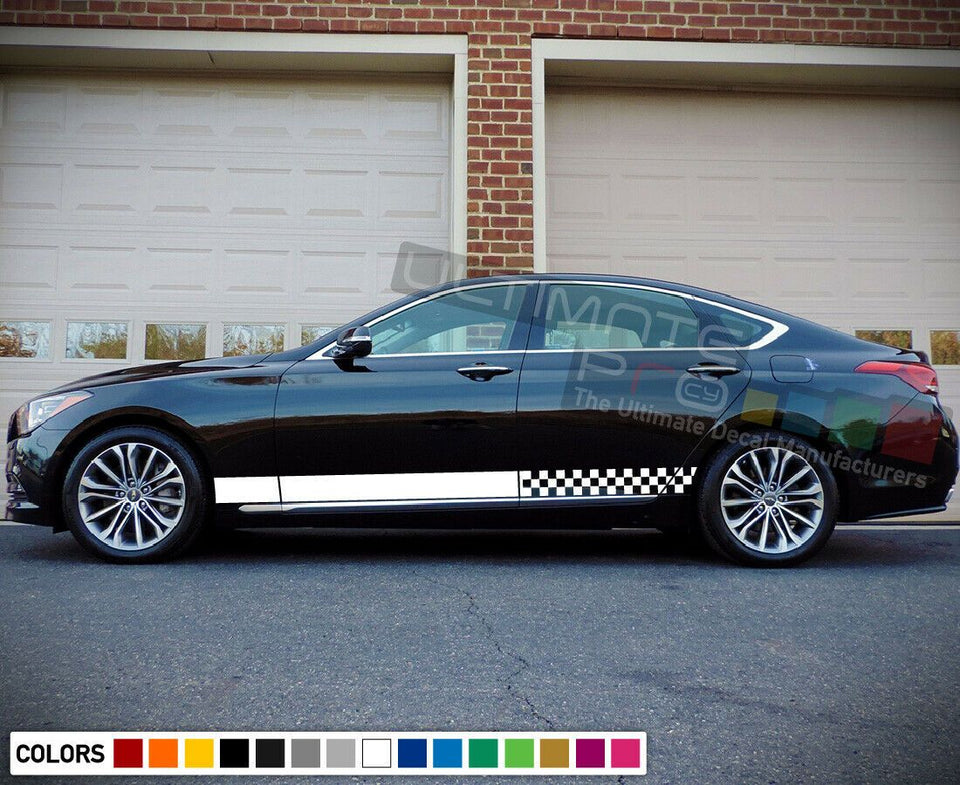 Sticker Decal Vinyl Side Door Stripes for Hyundai Genesis Lip xenon lights turbo