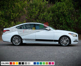 Sticker Decal Vinyl Side Door Stripes for Hyundai Genesis Lip xenon lights turbo