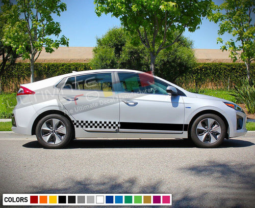 Sticker Decal Vinyl Side Door Stripes for Hyundai Ioniq Racing roof tail light