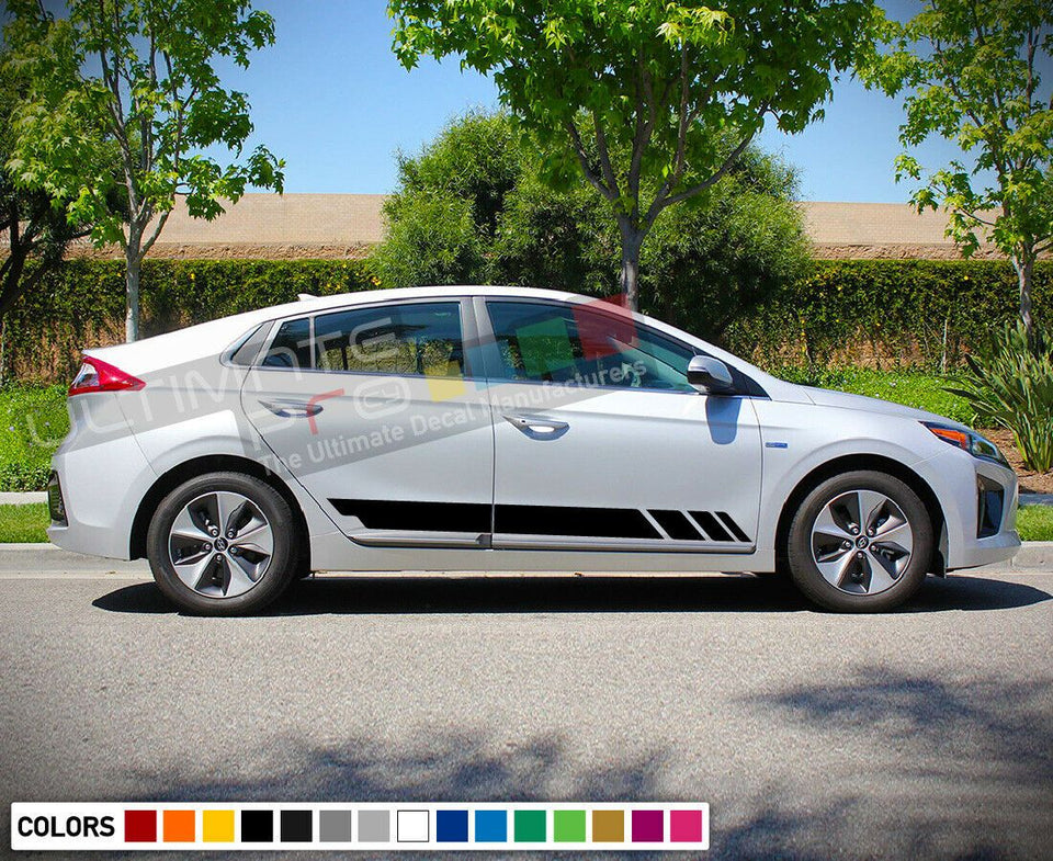 Sticker Decal Vinyl Side Door Stripes for Hyundai Ioniq Sport Window Visor bars