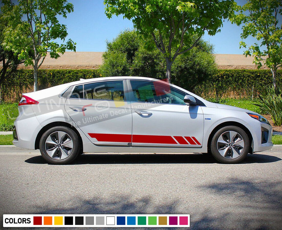 Sticker Decal Vinyl Side Door Stripes for Hyundai Ioniq Sport Window Visor bars