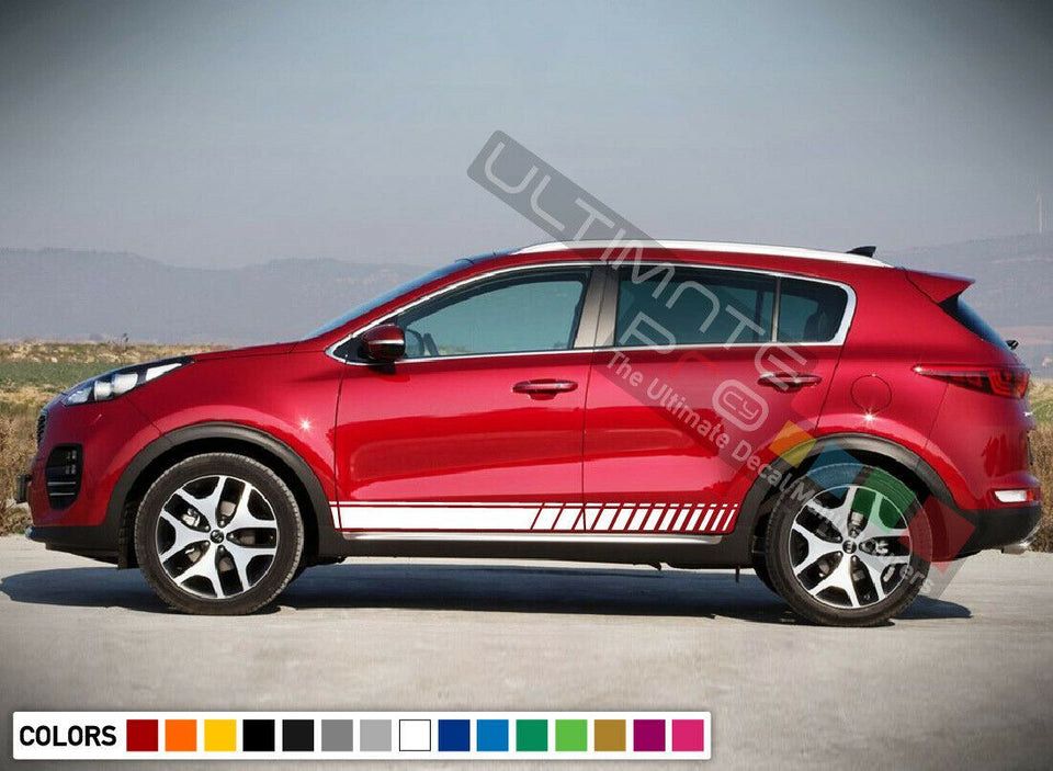 Sticker Decal Vinyl Side Door Stripes for Kia Sportage Racing arm flare skirts