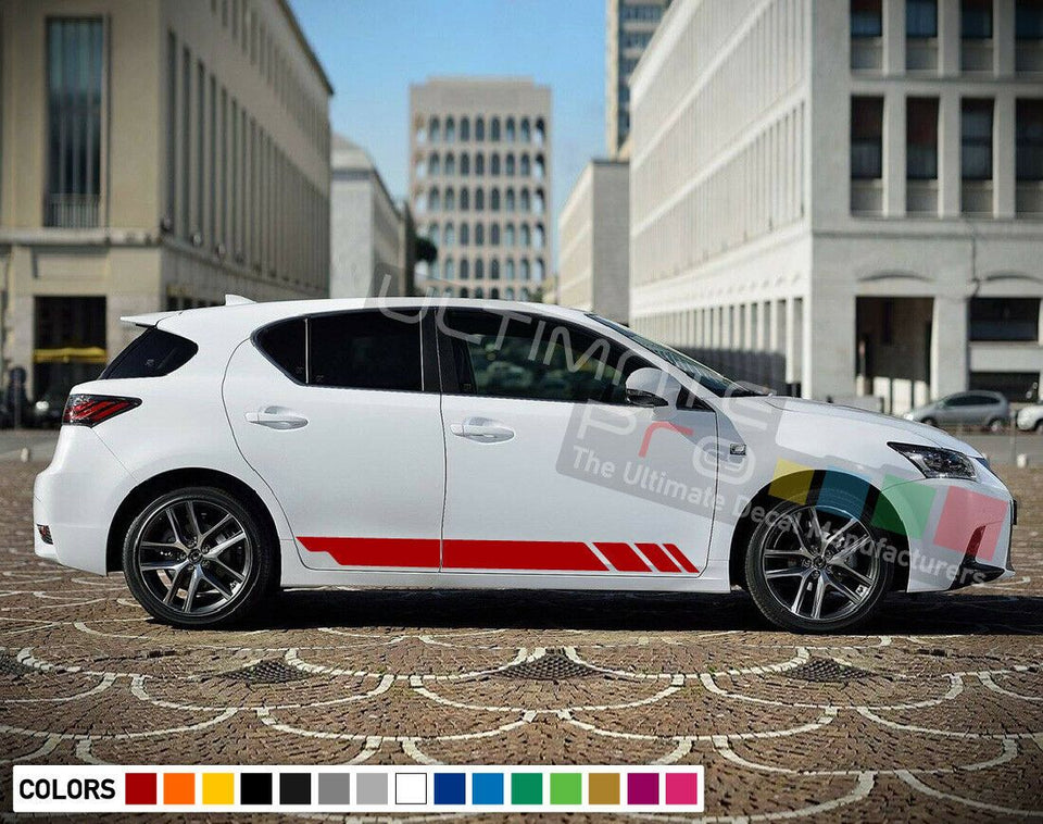 Sticker Decal Vinyl Side Door Stripes for Lexus CT Skirt Lip Wing Sport Turbo