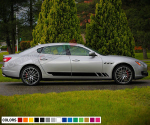 Sticker Decal Vinyl Side Door Stripes for Maserati Quattroporte Sport Sill Kit