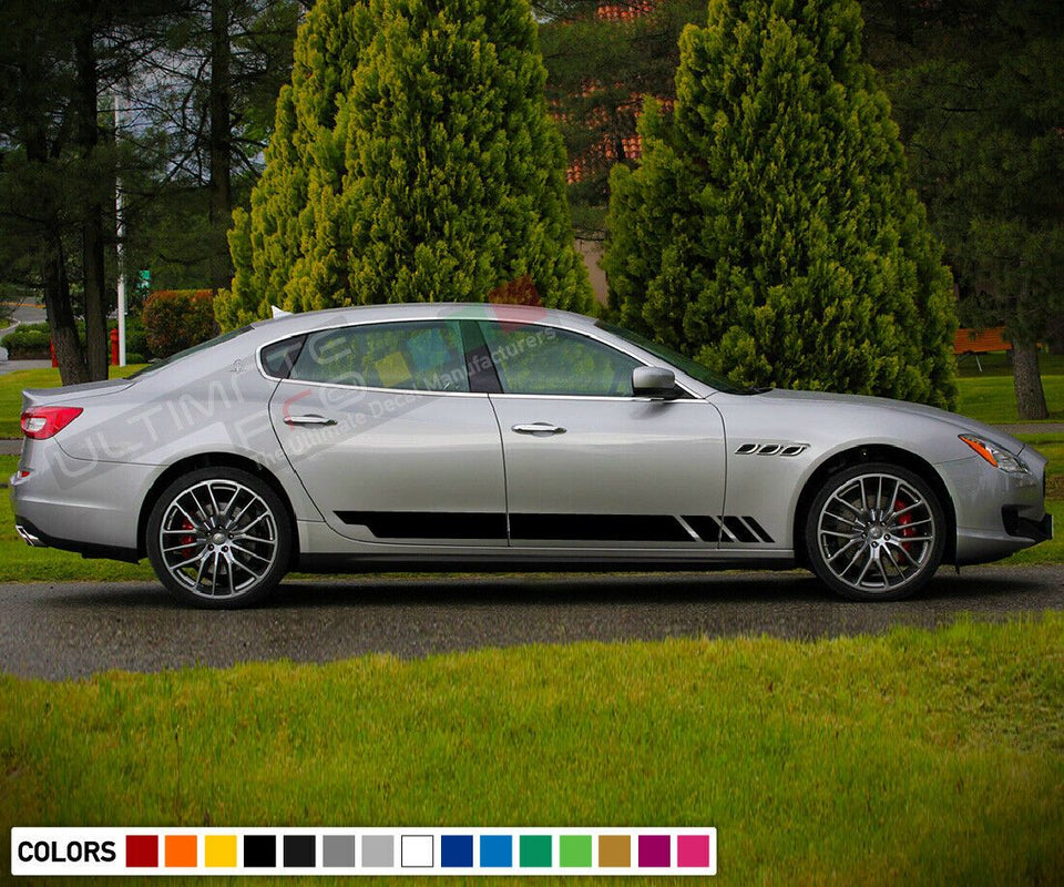 Sticker Decal Vinyl Side Door Stripes for Maserati Quattroporte Sport Sill Kit