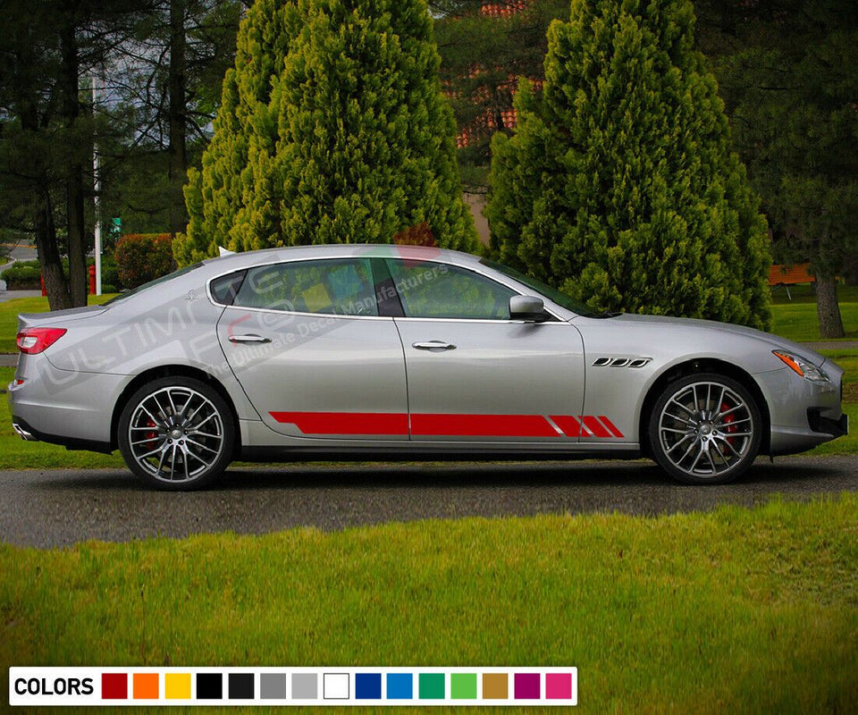 Sticker Decal Vinyl Side Door Stripes for Maserati Quattroporte Sport Sill Kit