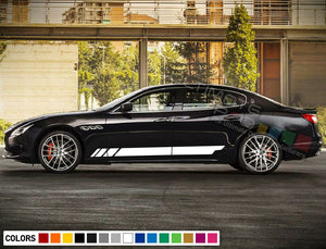 Sticker Decal Vinyl Side Door Stripes for Maserati Quattroporte Sport Sill Kit