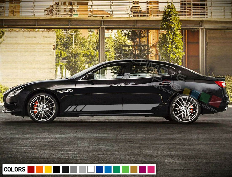 Sticker Decal Vinyl Side Door Stripes for Maserati Quattroporte Sport Sill Kit
