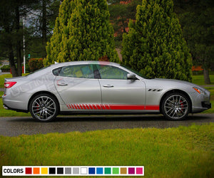 Sticker Decal Vinyl Side Door Stripes for Maserati Quattroporte Sport Wing Skirt