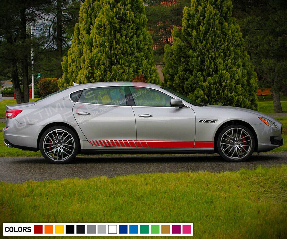 Sticker Decal Vinyl Side Door Stripes for Maserati Quattroporte Sport Wing Skirt