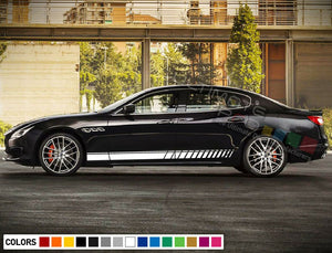 Sticker Decal Vinyl Side Door Stripes for Maserati Quattroporte Sport Wing Skirt