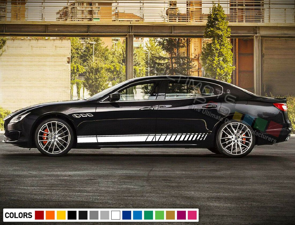 Sticker Decal Vinyl Side Door Stripes for Maserati Quattroporte Sport Wing Skirt