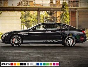 Sticker Decal Vinyl Side Door Stripes for Maserati Quattroporte Sport Wing Skirt