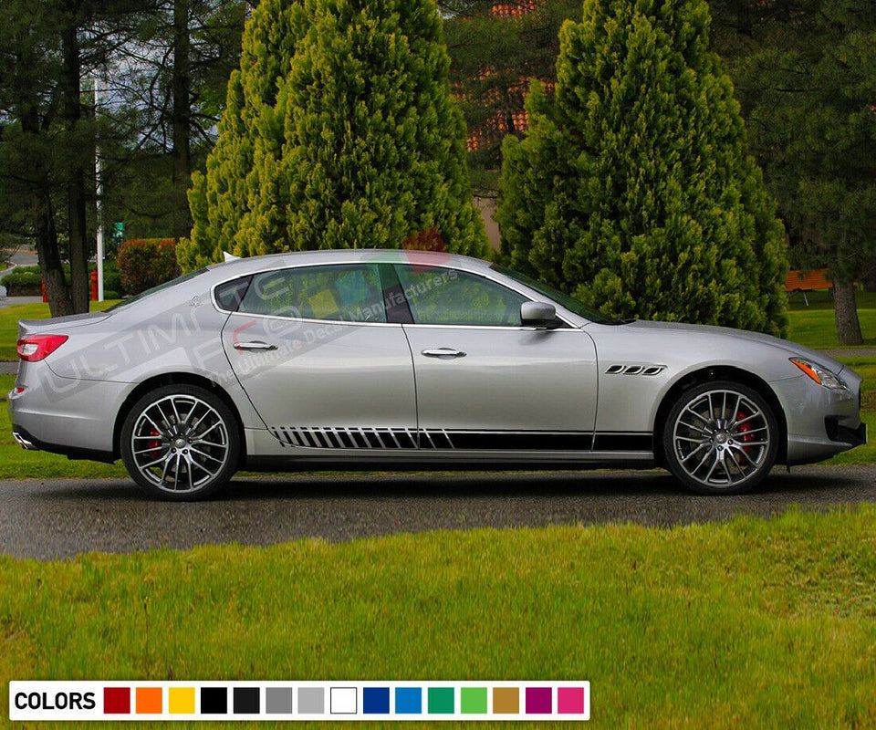 Sticker Decal Vinyl Side Door Stripes for Maserati Quattroporte Sport Wing Skirt
