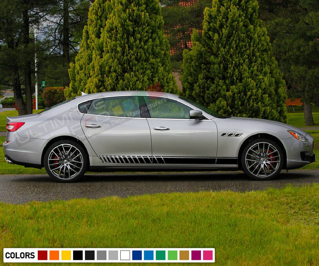 Sticker Decal Vinyl Side Door Stripes for Maserati Quattroporte Sport Wing Skirt