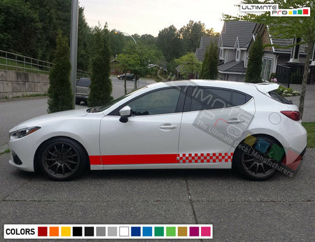 Sticker Decal Vinyl Side Door Stripes for Mazda 3 2013-2017 Sport Window Visor