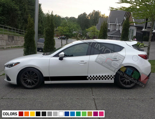 Sticker Decal Vinyl Side Door Stripes for Mazda 3 2013-2017 Sport Window Visor