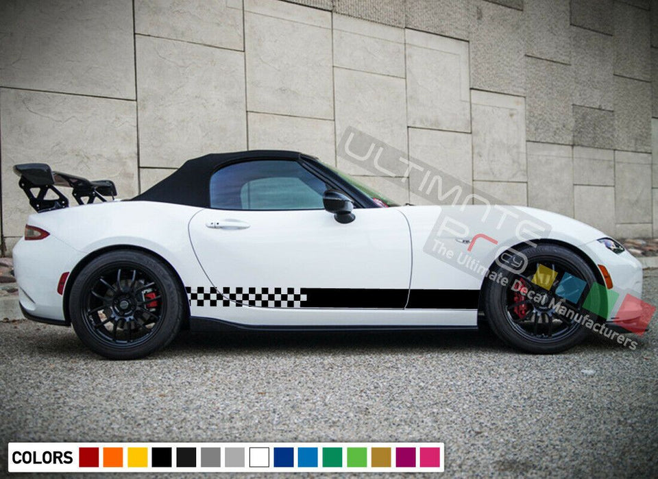 Sticker Decal Vinyl Side Door Stripes for Mazda MX 5 2014-2017 Miata Lip Spoiler