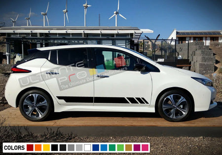 Sticker Decal Vinyl Side Door Stripes for Nissan Leaf 2016 - 2018 Louver Skirt