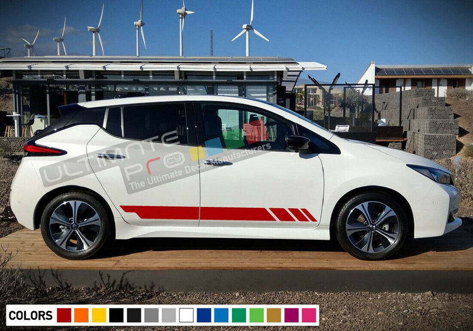 Sticker Decal Vinyl Side Door Stripes for Nissan Leaf 2016 - 2018 Louver Skirt