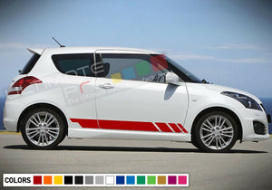 Sticker Decal Vinyl Side Door Stripes for Suzuki Swift S Racing 2010-2017 Bumper