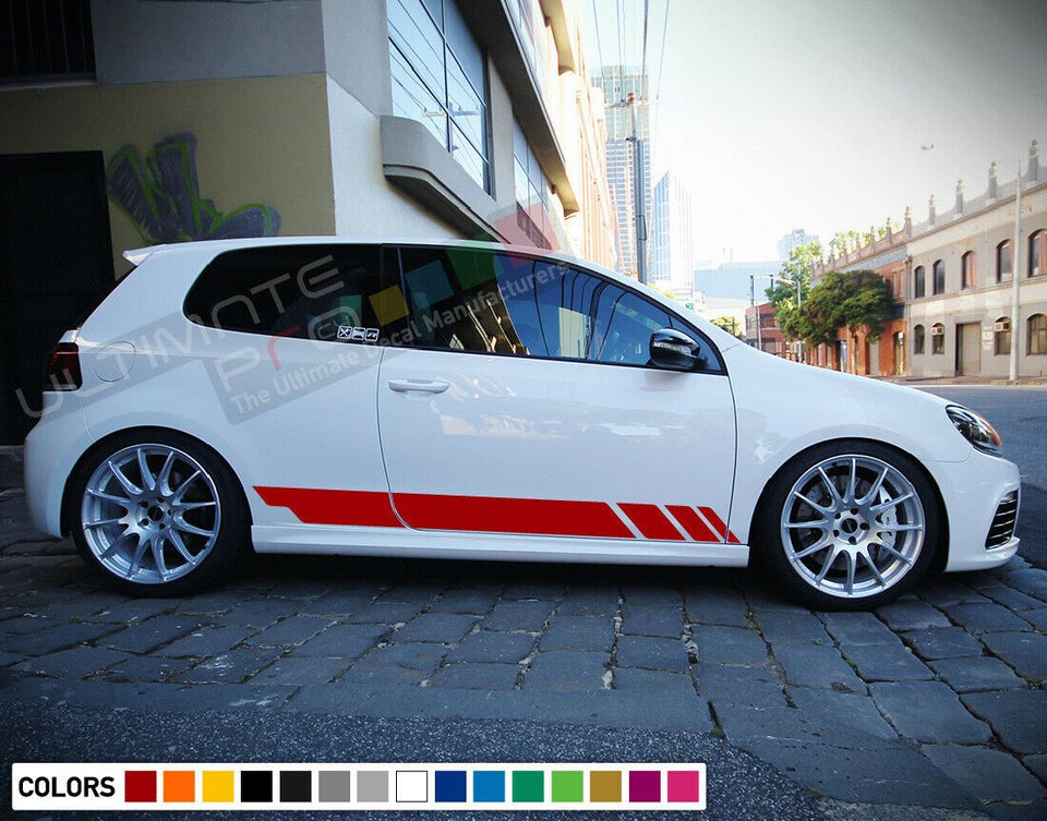 Sticker Decal Vinyl Side Door Stripes for Volkswagen Golf Mk7 GTI Spoiler Fender