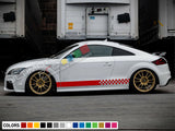 Sticker Decal Vinyl Side Finishing Stripes for Audi TT Racing Trunk Fin retro rs