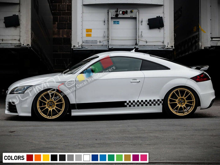 Sticker Decal Vinyl Side Finishing Stripes for Audi TT Racing Trunk Fin retro rs