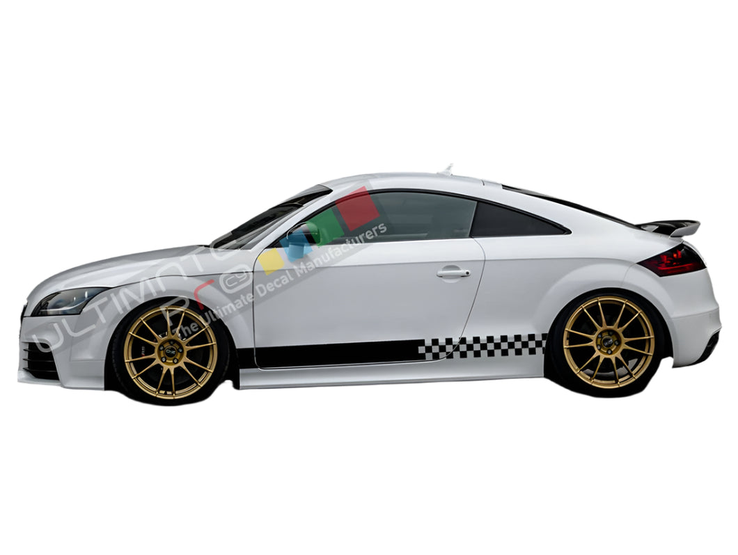 Sticker Decal Vinyl Side Finishing Stripes for Audi TT Racing Trunk Fin retro rs