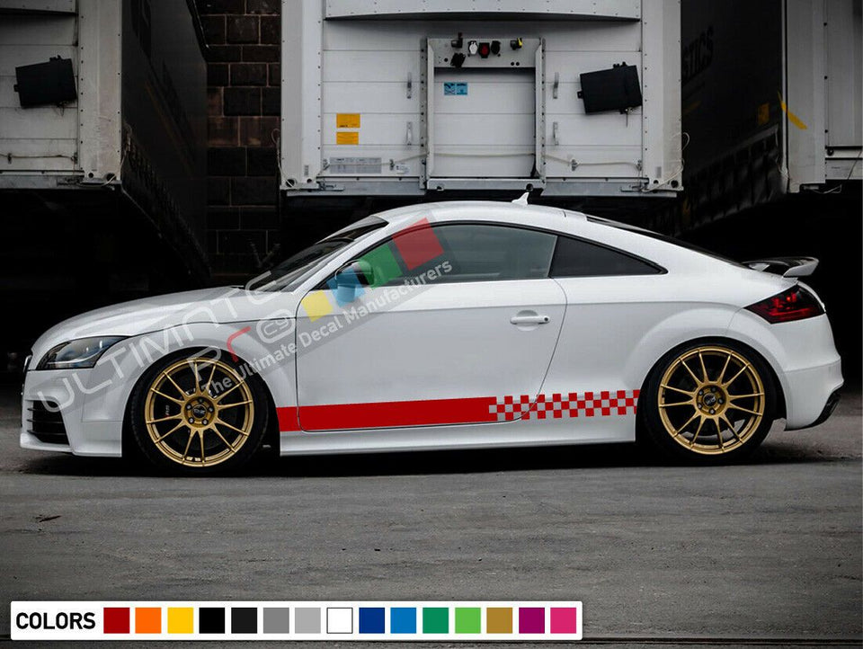 Sticker Decal Vinyl Side Finishing Stripes for Audi TT RS Diffuser Molding Chin